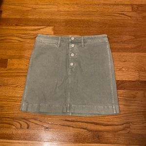 Madewell high waist Emmett skirt frosted green size 31